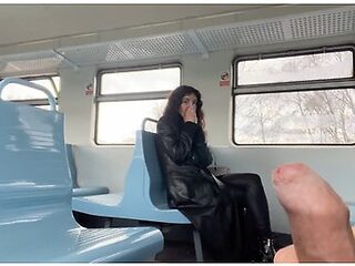 Public Dick Flashing On Train - Stranger Girl Was Shocked When Saw My Hard Cock - Katty West