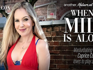 British Milf Caprice Cox Loves To Play With Her Wet Shaved Pussy When She's Alone And Horny