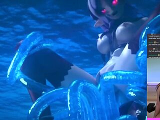 ZZZ Vivian tentacle breeding underwater - anime porn