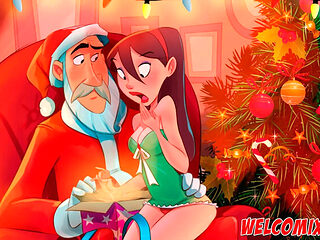 Naughty Home Christmas Hentai - Big Tits MILF Anal & Blowjob