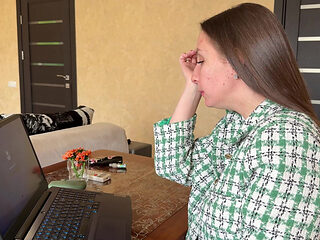 Messy Sneezing Secretary at Work