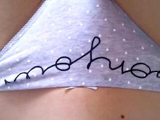 Playing with my pussy in cute panties