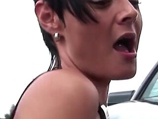 Picked up short hair milf gets fucked by a stranger