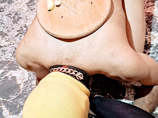 BDSM Slave Feeding Under My Feet Spit on Food, Humiliation & FootShoe Worship Training