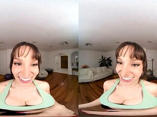 BaDoinkVR Busty MILF Lexi Luna enjoying an intense workout with her big cock VR porn