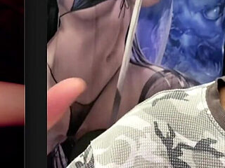 Tight Bald Pussy Kiriko Playing with Her Wet Snatch While D.va Watches