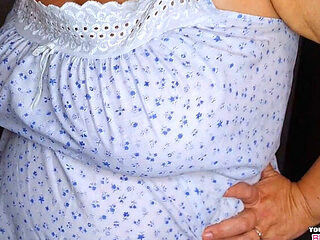 Naughty Granny with Big Natural Tits - Amateur BBW Wife Homemade