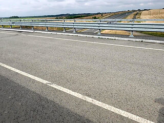 caught having sex on the highway, outdoor blowjob and sex