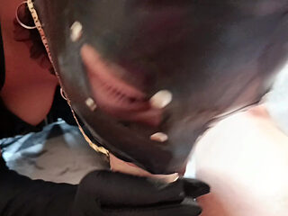 MILF Blowjob with Condom and Cumshot POV