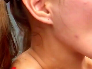 Horny skinny teen Susi Star at her first bukkake party