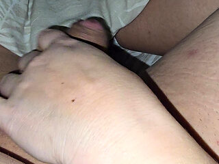 Horny Step mom handjob step son big cock instead of working out