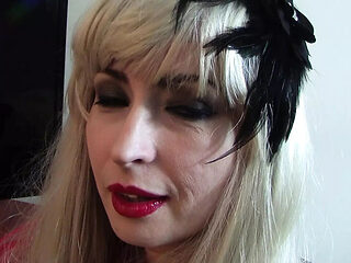 Amateur Blonde MILF Addicted to Cum - Solo Masturbation in Stockings & High Heels