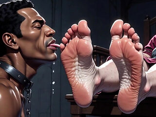 Granny Foot Slave Session - Passionate Toe & Sole Licking