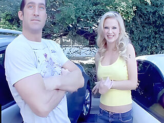 Beautiful Blonde Girl With Blue Eyes Takes A Huge Cock