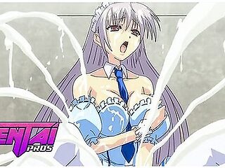 Wet Maid Uniform Gets Soaked As She Squirts And Takes A Bukkake Shower