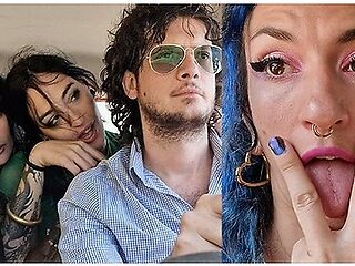 Stranded Lesbian Hitchhikers Share My Cock - Double Bj - Outdoor Standing Fuck With Edone Kaliyuga And Brisen Lestrange