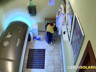 Czech Solarium 10: Shaved Pussy in Solarium, No Fucking Shame
