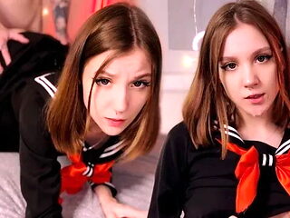 Cute Japan Schoolgirl Stopped to Be Shy when Saw My Dick 4k