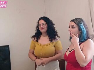 Chubby Latina wives cheat on their husbands in a sexy foursome