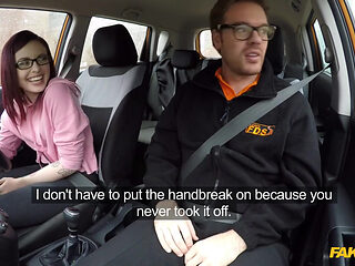 Fake Driving School - Wild & Naughty Petite American Chloe Carter Strips in a Car with Ryan & Requests a Rough Anal Poke