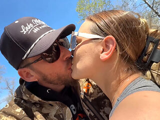 Setting Up Camp while Flashing and Teasing Outdoors