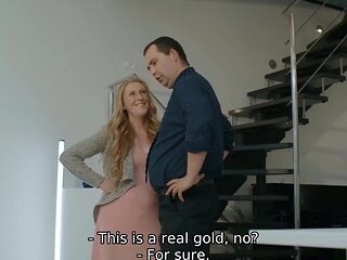 Sexy older gal slips away to fuck a younger teen stud