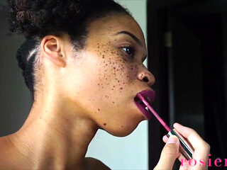 Perfect Lipstick Ignore- Goddess Rosie Reed Ignores You While Putting on Lipstick to Make You Weak- Lipstick Fetish Ignore-stand