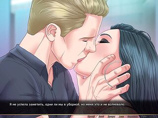 Animated teen hentai givers reverse cowgirl in a public toilet