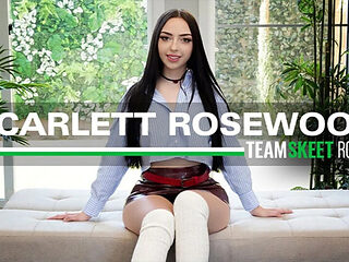 Brad Sterling & Scarlett Rosewood - Cute Teen Babe Debut Interview & Blowjob POV - Cum in Mouth, Natural Tits