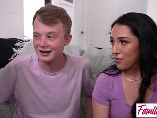 Hot and kinky Latina mom gets a delicious surprise at the party