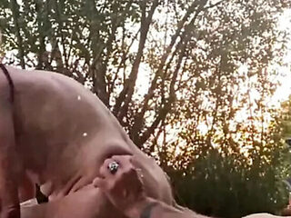 Wild Mature Wife Gives Blowjob Outside - Homemade Amateur MILF