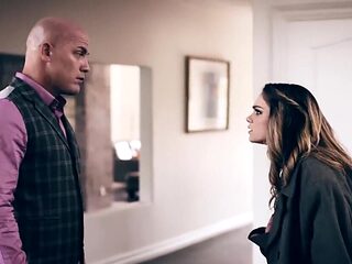 Athena Faris is dominted by the bald, tattooed DILF