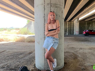 Risky Masturbation Under the Bridge