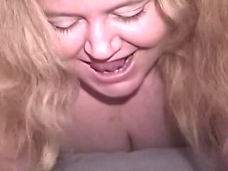 Busty Blonde MILF Sucks Cock and Gets Pounded Doggy Style
