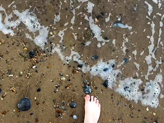 Barefoot Walking on the Beach Sfw