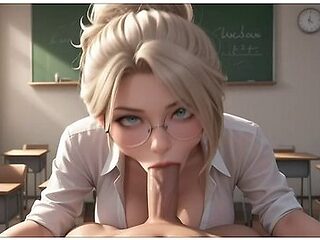 Ai Generated - Classroom Blowjob With Car Toon