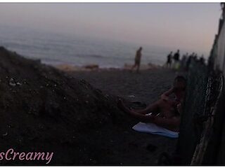 Flashing My Cock In Front Of My Stepdaughter In A Public Beach And She Helps Me Cumshot 2