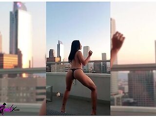 Hot Brunette Teasing Perfect Body And Play Pussy - Outdoor
