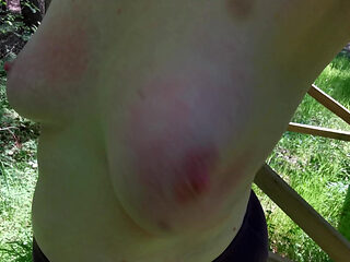 Lift Your Arms so I Can Better Beat Your Tits