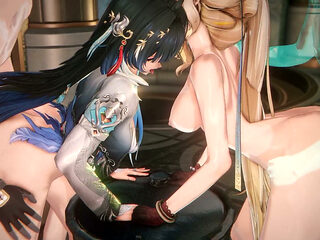 Wuthering Waves- Yangyang & Suisui FFM Sex - 3D Hentai Animations