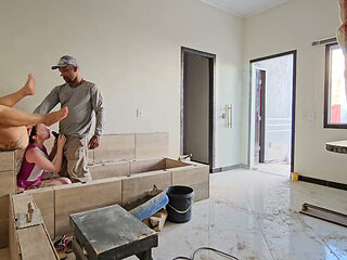 The Construction Worker Was Very Pleased When He Received a Visit From His Bosses at the Construction Site.