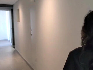 Shy Girl Gets Convinced in Elevator to Swallow a Stranger's Cum