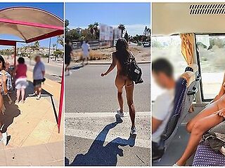 Public Bus Ride And Walk Embarrassed Enf