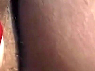 Horny Ebony Lesbians Share Toys and Tongues Outdoors