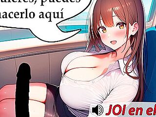 Spanish Audio Joi Hentai. A Busty Stranger Wants To Masturbate You On The Bus