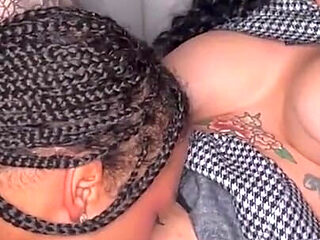 Hot Lesbian Sex in Uber Home After Party with Hot GF Ami Bue