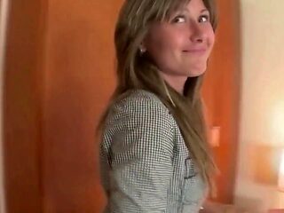 Blonde Babysitter with Tiny Tits Pounds Dildo Deep Before Massive Ass Takes Brutal Anal Pounding in Ste