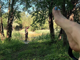 Lake Foot Worship - Stranger Licks Ass & Pussy to Orgasm