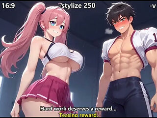 After big game sexy college cheerleader give fucking reward to captain animation