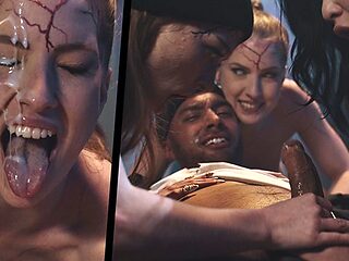 Cumshot xxx with easy-on-the-eyes Octavia Red and Oliver Davis from Parasited